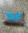 "Nikao" design cushion cover Taupe with tosca