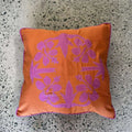 "Nikao" design cushion cover Terracotta with Fanta