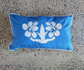 'Nikao' design Hibiscus Cushion Covers blue with white