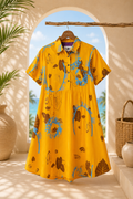 Sabatii: Orange Markete shirtdress womens