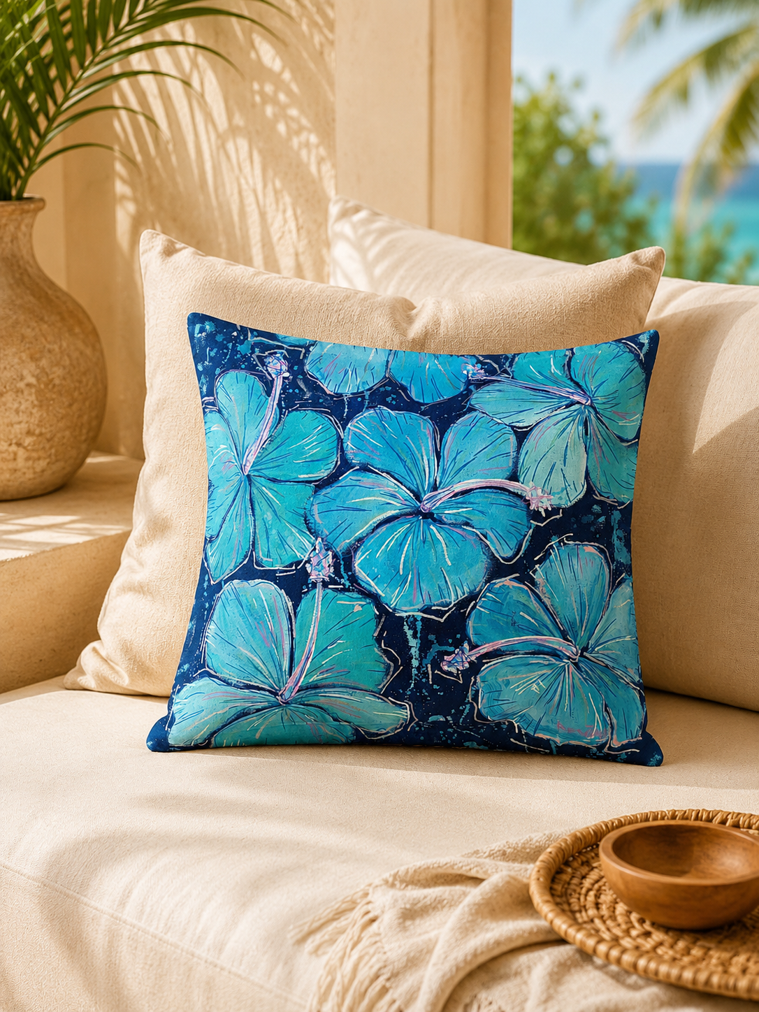 Blue Kaute cushion cover by Remiah Chanelle