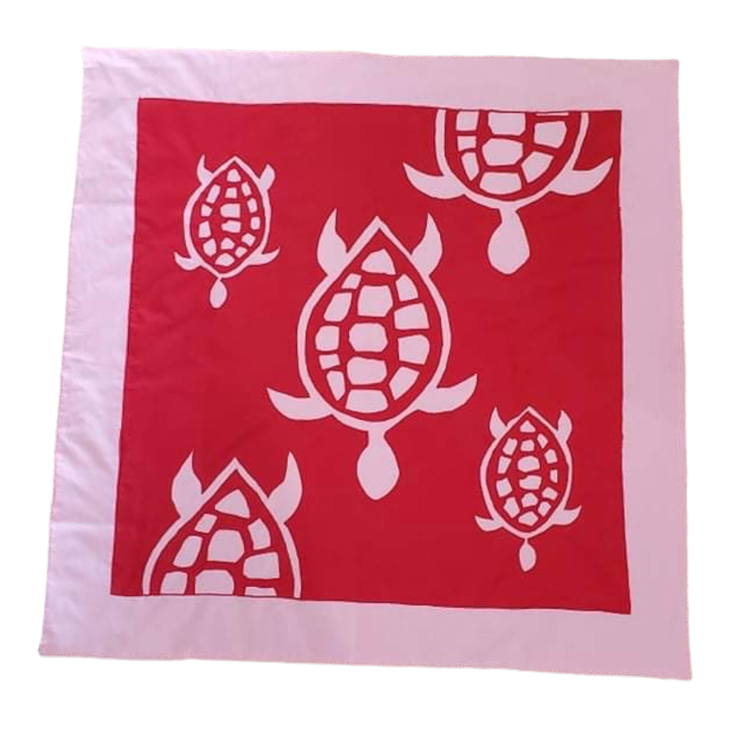 Onu Red with Pink Baby Cot Cover / Play Mat